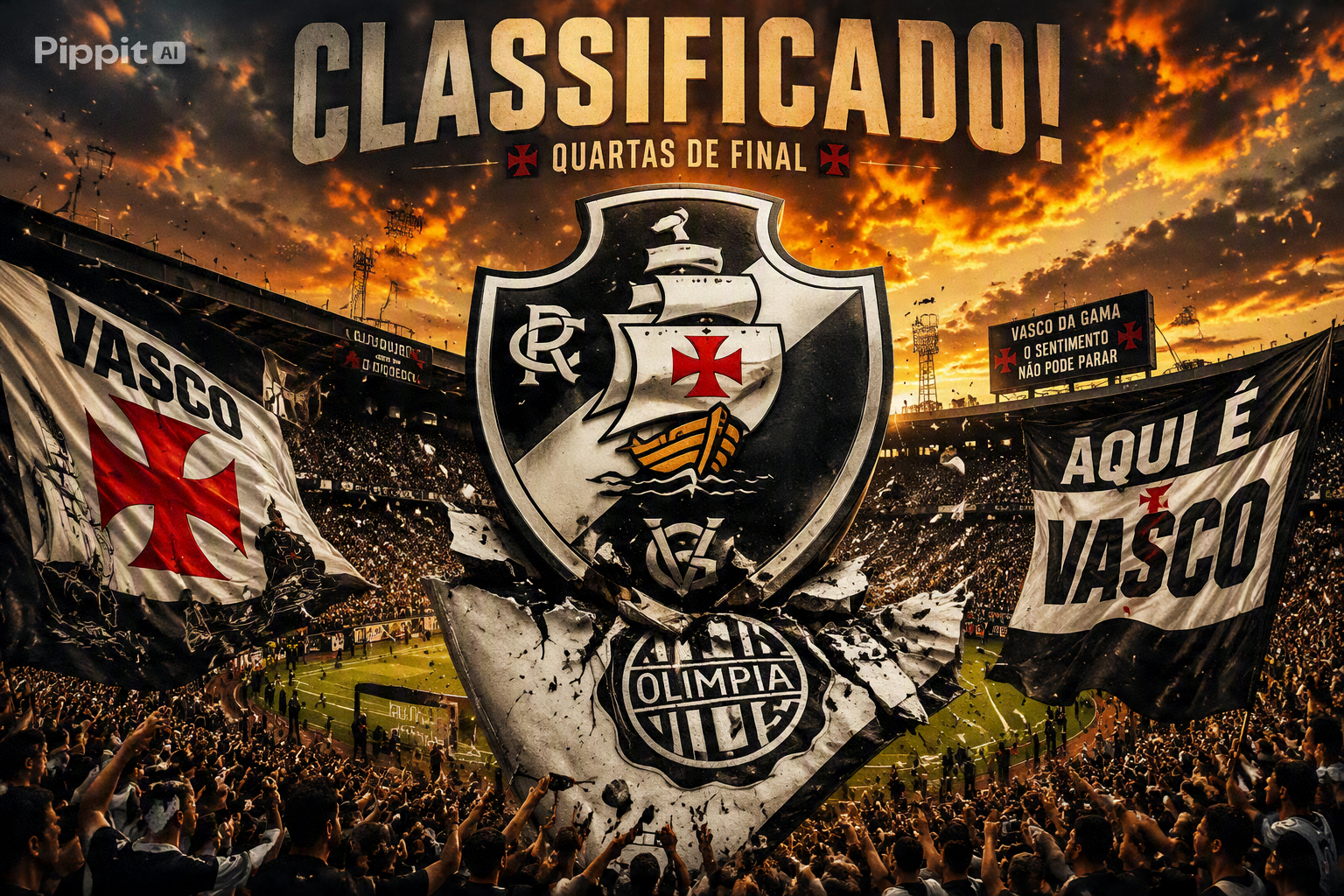 Vasco goleia o Olimpia e garante vaga nas quartas da Sul-Americana